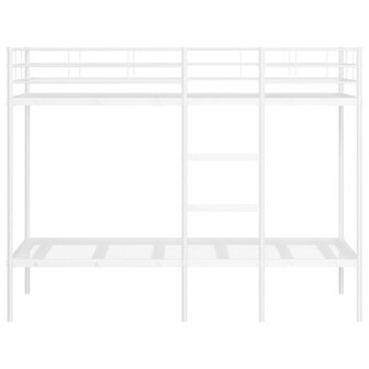 Stapelbed zonder matras 90x200 cm staal wit 5