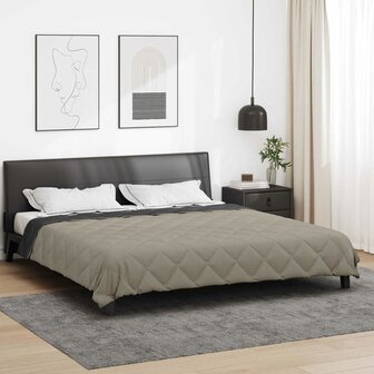 Zomerdekbed Lichtgrijs en Antraciet 200 x 200 cm Microvezel 4
