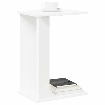 Bijzettafel Wit 35 x 25 x 50 cm Bewerkt hout 3