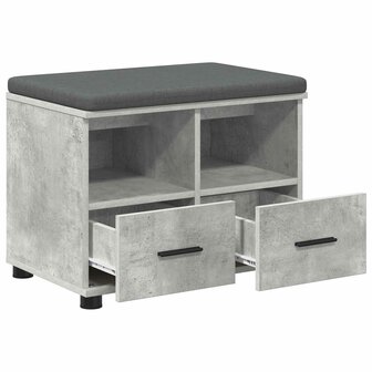 Halbank met kussen met lade Beton Grijs 60 x 38 x 46 cm 5