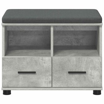 Halbank met kussen met lade Beton Grijs 60 x 38 x 46 cm 6