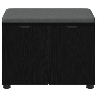 Halbank met kussen met opslag Zwart Eiken 60 x 38 x 46 cm 6
