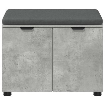 Halbank met kussen met opslag Beton Grijs 60 x 38 x 46 cm 6