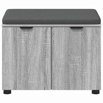 Halbank met kussen met opslag Grijs Sonoma 60 x 38 x 46 cm 6
