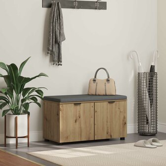 Halbank met kussen met opslag Artisan Eiken 80 x 38 x 46 cm 1