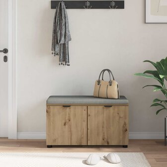 Halbank met kussen met opslag Artisan Eiken 80 x 38 x 46 cm 4
