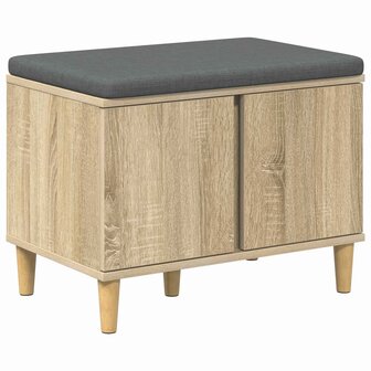 Halbank met kussen met opslag Sonoma Eiken 60 x 38 x 46 cm 2