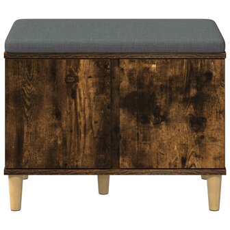 Halbank met kussen met opslag Gerookt eiken 60 x 38 x 46 cm 6