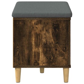 Halbank met kussen met opslag Gerookt eiken 60 x 38 x 46 cm 7