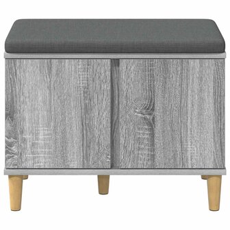 Halbank met kussen met opslag Grijs Sonoma 60 x 38 x 46 cm 6