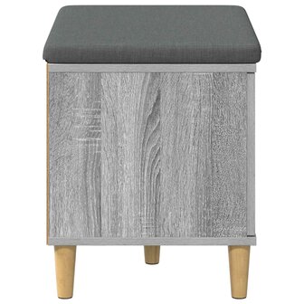 Halbank met kussen met opslag Grijs Sonoma 60 x 38 x 46 cm 7