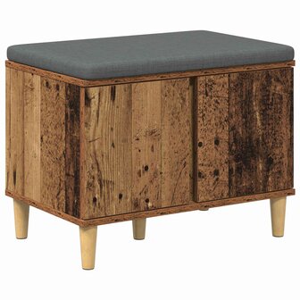 Halbank met kussen met opslag Oudhout 60 x 38 x 46 cm 2
