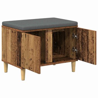 Halbank met kussen met opslag Oudhout 60 x 38 x 46 cm 5
