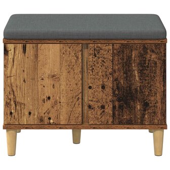 Halbank met kussen met opslag Oudhout 60 x 38 x 46 cm 6