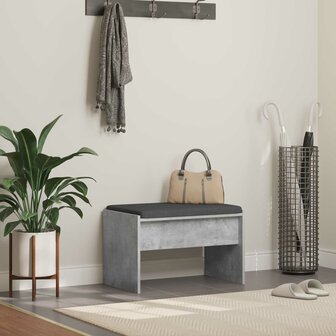 Halbank met kussen Beton Grijs 60 x 38 x 46 cm 1