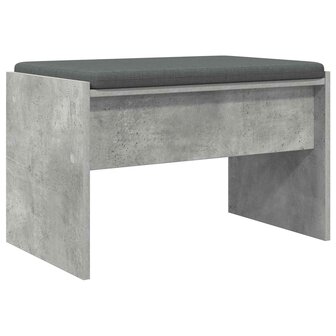 Halbank met kussen Beton Grijs 60 x 38 x 46 cm 2