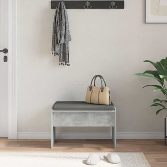 Halbank met kussen Beton Grijs 60 x 38 x 46 cm 4