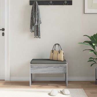 Halbank met kussen Grijs Sonoma 60 x 38 x 46 cm 4