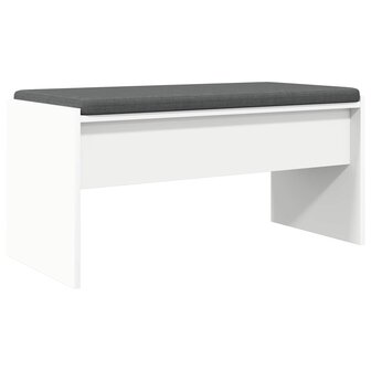 Halbank met kussen Wit 80 x 38 x 46 cm 2