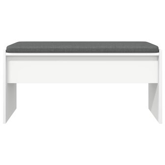 Halbank met kussen Wit 80 x 38 x 46 cm 5