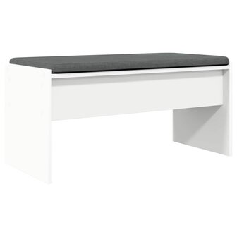 Halbank met kussen Wit 80 x 38 x 46 cm 7