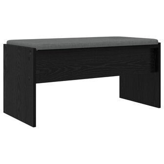 Halbank met kussen Zwart Eiken 80 x 38 x 46 cm 7