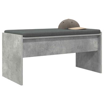 Halbank met kussen Beton Grijs 80 x 38 x 46 cm 3