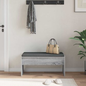 Halbank met kussen Grijs Sonoma 80 x 38 x 46 cm 4