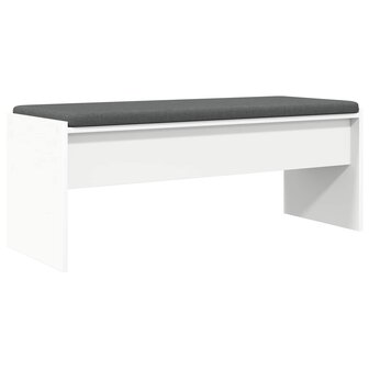 Halbank met kussen Wit 100 x 38 x 46 cm 2
