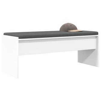 Halbank met kussen Wit 100 x 38 x 46 cm 3