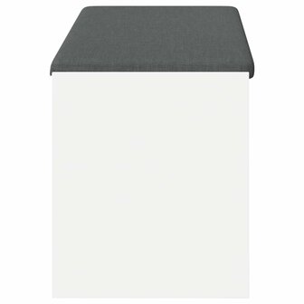 Halbank met kussen met plank met opslag Wit 100 x 38 x 46 cm 6