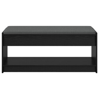 Halbank met kussen met plank Zwart Eiken 100 x 38 x 46 cm 5