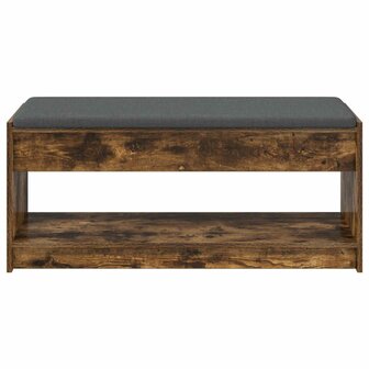 Halbank met kussen met plank Gerookt eiken 100 x 38 x 46 cm 5