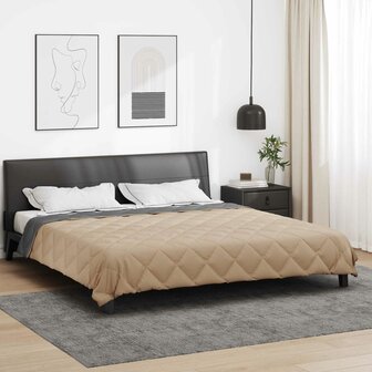 Zomerdekbed Antraciet en Taupe 200 x 200 cm Microvezel 4