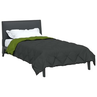 Zomerdekbed Groen en Antraciet 200 x 140 cm Microvezel 3