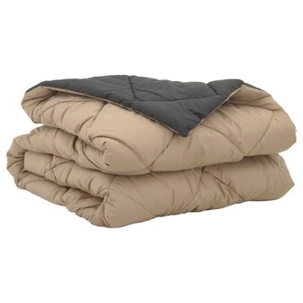 Zomer Dekbed Antraciet en Taupe 200 x 155 cm Microfiber 5