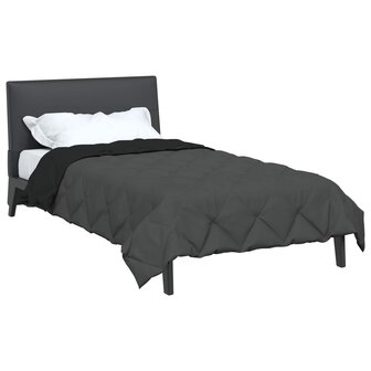Zomer Dekbed Zwart en Anthraciet 220 x 155 cm Microfiber 3