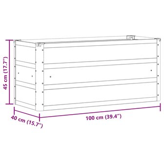 Plantenbak Groen 100 x 40 x 45 cm Staal 7