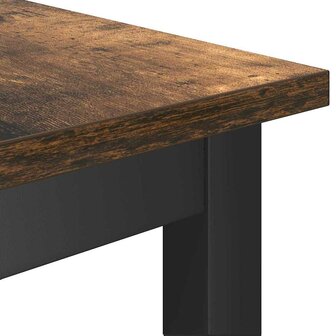 Eetbank 2 pcs Gerookt eiken 100 x 32,5 x 48,5 cm 7
