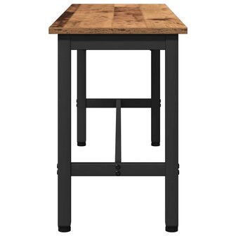 Eetbank Oudhout 100 x 32,5 x 48,5 cm Engineered hout en staal 5