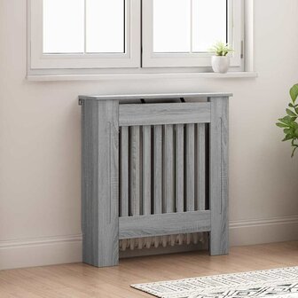 Radiatorafdekking Grijs Sonoma 78 x 19 x 81,5 cm Bewerkt hout 3