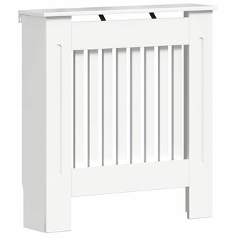 Radiatorafdekking Hoogglans wit 78 x 19 x 81,5 cm Bewerkt hout 2