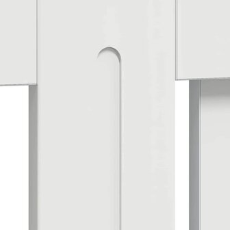 Radiatorafdekking Hoogglans wit 78 x 19 x 81,5 cm Bewerkt hout 8