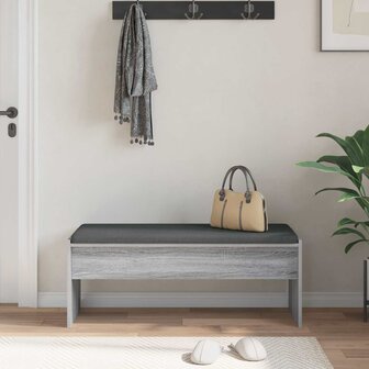 Halbank met kussen Grijs Sonoma 103 x 38 x 40 cm 4