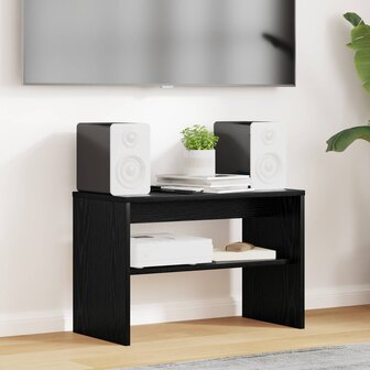 TV-kast Zwart Eiken 60 x 30 x 40 cm Bewerkt hout 1