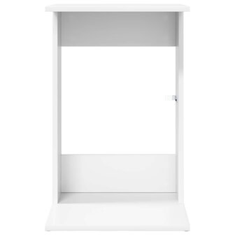 Bijzettafel Wit 40 x 38 x 62,5 cm Bewerkt hout 5