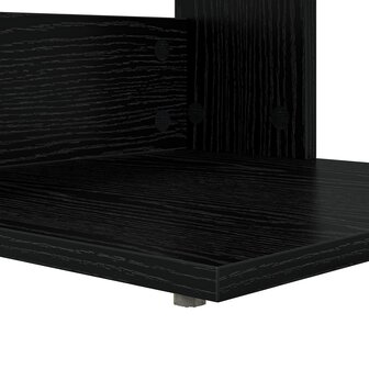 Bijzettafel Zwart Eiken 40 x 38 x 62,5 cm Bewerkt hout 8