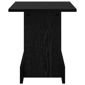 Bijzettafel Zwart Eiken 35,5 x 35 x 40 cm Bewerkt hout 5
