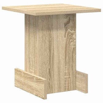 Bijzettafel Sonoma Eiken 35,5 x 35 x 40 cm Bewerkt hout 7
