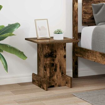 Bijzettafel Gerookt eiken 35,5 x 35 x 40 cm Bewerkt hout 4
